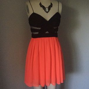 Hailey Logan by Adrianna Papell black orange dress